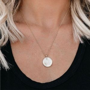 Gorjana Palm Coin Gold Necklace